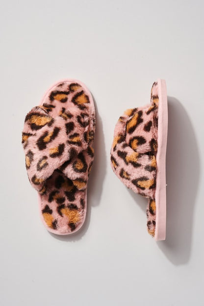 LEOPARD FUR SLIPPER