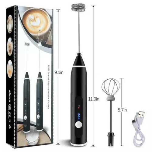 Milk Frother Electric Egg Beater USB Charging Mixer for Coffee Drink Portable