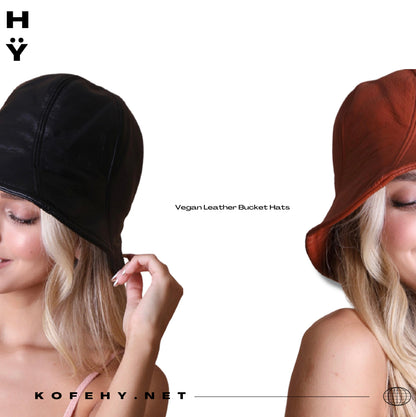 Vegan Leather Bucket Hat