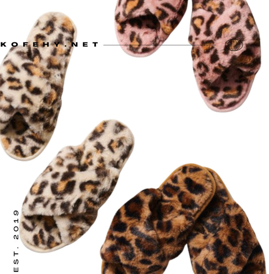 LEOPARD FUR SLIPPER