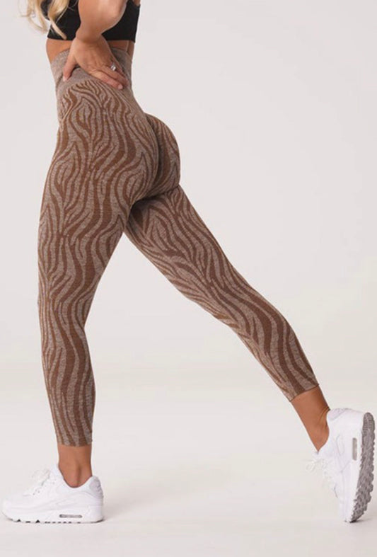 Seamless Zebra Print Yoga Leggings || Estimated Ship Date 6/14/22 - 6/21/22